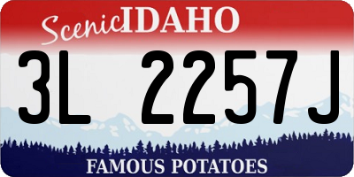 ID license plate 3L2257J