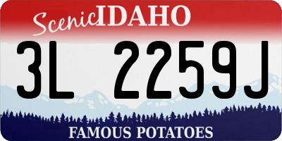 ID license plate 3L2259J
