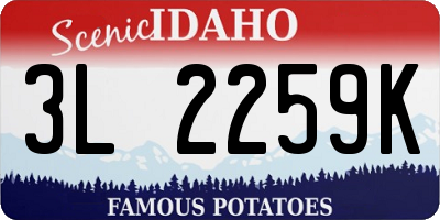 ID license plate 3L2259K