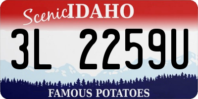 ID license plate 3L2259U