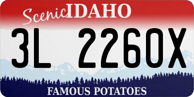 ID license plate 3L2260X