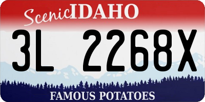 ID license plate 3L2268X