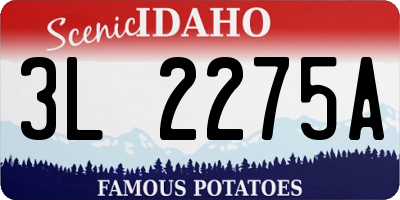ID license plate 3L2275A