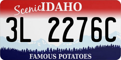 ID license plate 3L2276C
