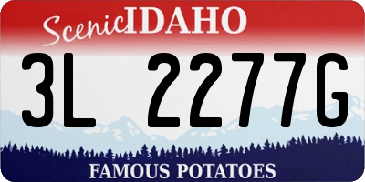 ID license plate 3L2277G