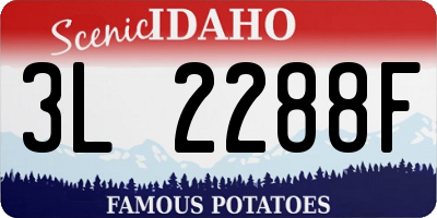 ID license plate 3L2288F