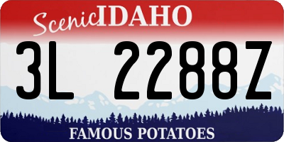 ID license plate 3L2288Z
