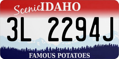 ID license plate 3L2294J