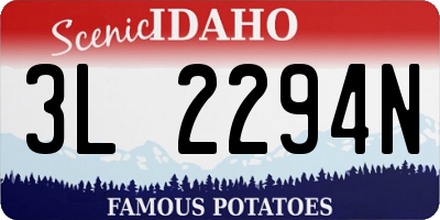 ID license plate 3L2294N