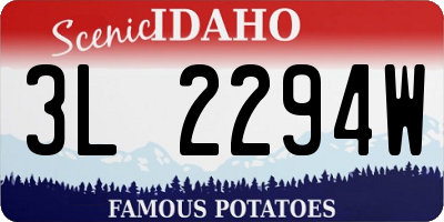 ID license plate 3L2294W