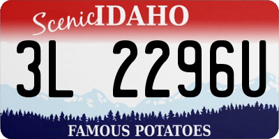 ID license plate 3L2296U