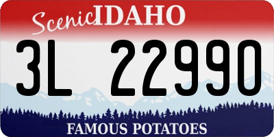 ID license plate 3L2299O