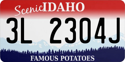 ID license plate 3L2304J