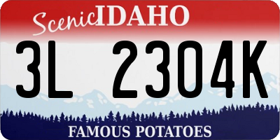 ID license plate 3L2304K