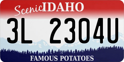 ID license plate 3L2304U