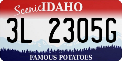 ID license plate 3L2305G
