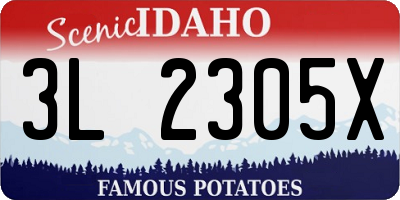 ID license plate 3L2305X