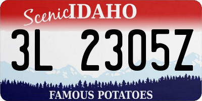 ID license plate 3L2305Z