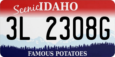 ID license plate 3L2308G