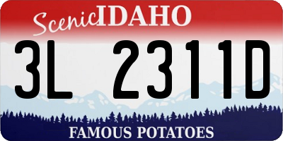ID license plate 3L2311D