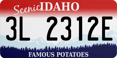 ID license plate 3L2312E