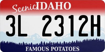 ID license plate 3L2312H