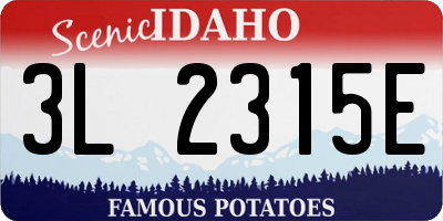 ID license plate 3L2315E