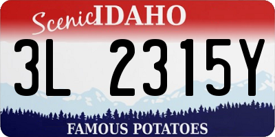 ID license plate 3L2315Y