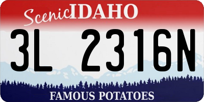 ID license plate 3L2316N