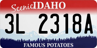 ID license plate 3L2318A