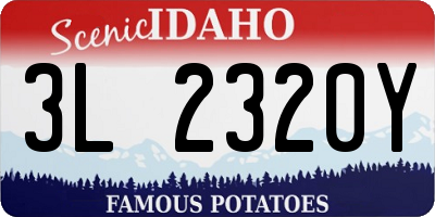 ID license plate 3L2320Y