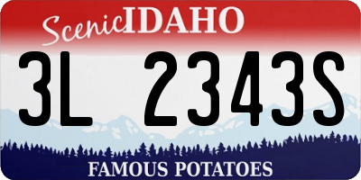 ID license plate 3L2343S