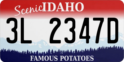 ID license plate 3L2347D