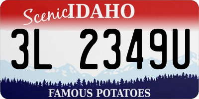 ID license plate 3L2349U