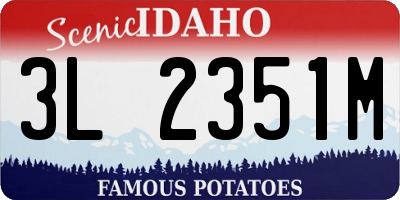ID license plate 3L2351M
