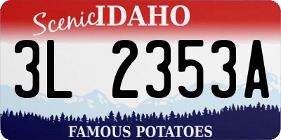 ID license plate 3L2353A