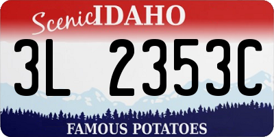 ID license plate 3L2353C