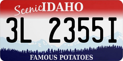 ID license plate 3L2355I