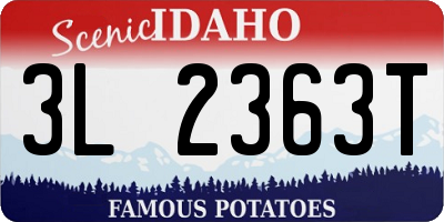 ID license plate 3L2363T