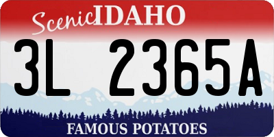 ID license plate 3L2365A