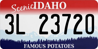 ID license plate 3L2372O