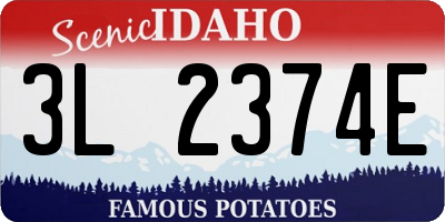ID license plate 3L2374E