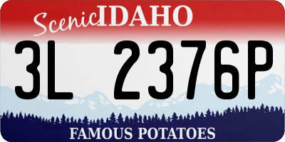 ID license plate 3L2376P