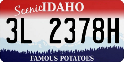 ID license plate 3L2378H