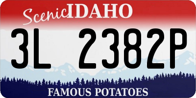ID license plate 3L2382P