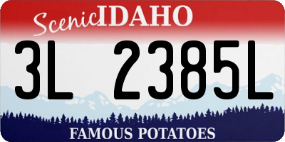 ID license plate 3L2385L
