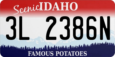 ID license plate 3L2386N