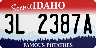 ID license plate 3L2387A