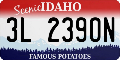 ID license plate 3L2390N