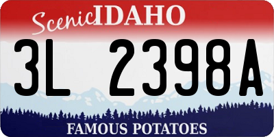 ID license plate 3L2398A